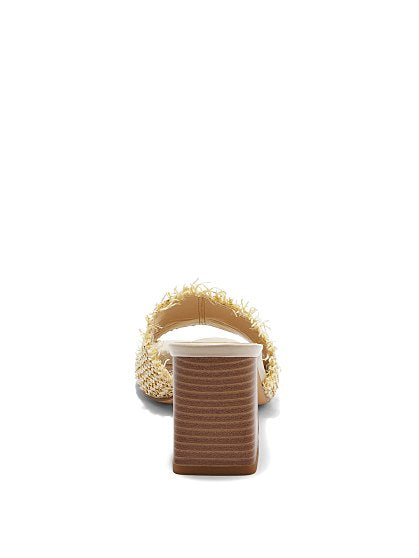 RAFFIA MULE