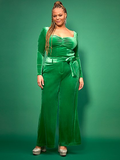 99.95 TIE WAIST VELV WIDE