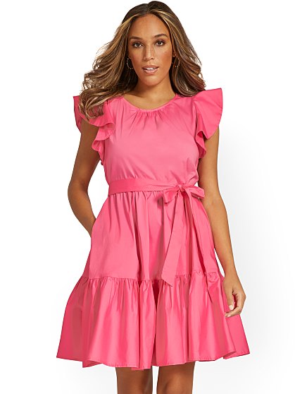 69.95 POPLIN RUFFLE SLV