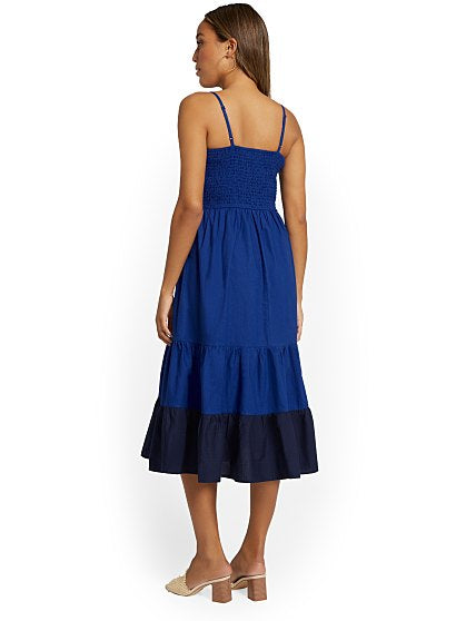 89.95 TIERED COLBLCK MIDI