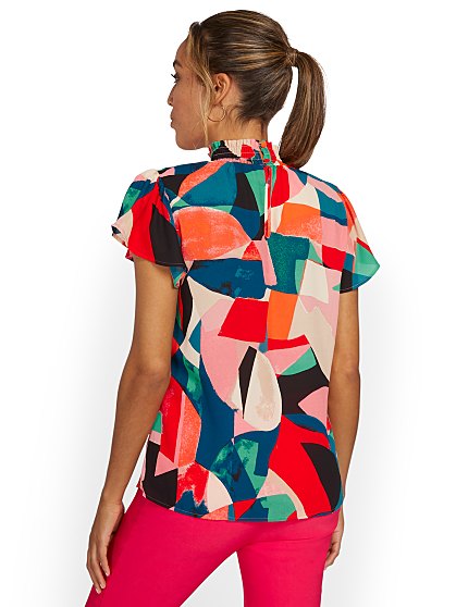 54.95 SMOCK NK FLUTR SLV