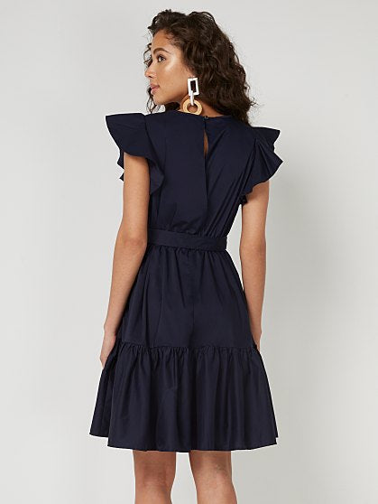 69.95 RUFFLE POPLIN DRS