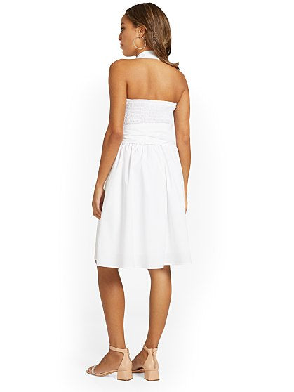 89.95 HALTER SHIRTDRESS