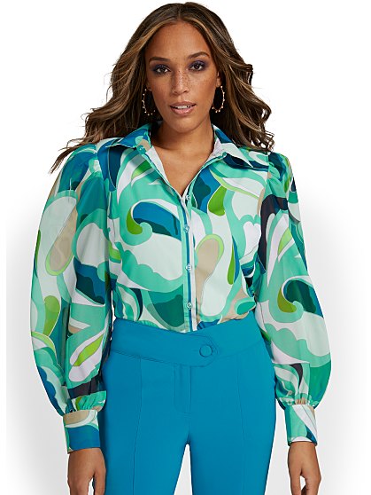 64.95 CHIFFON BUTTN BLOUS