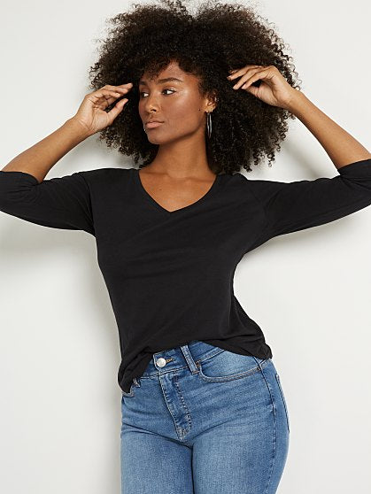 24.95 3/4 SLV VNECK PERFE