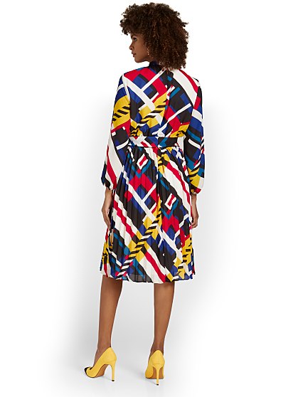 89.95 P BOW PLEATED MIDI
