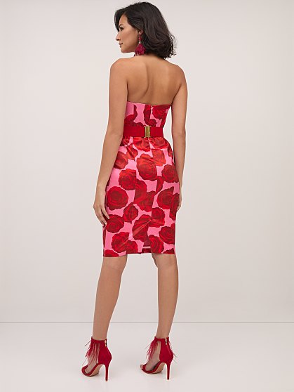 89.95 STRAPLSS ROSE PRINT
