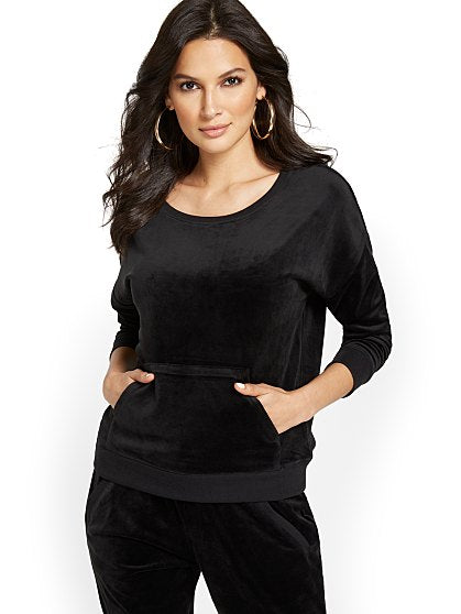 44.95 VELOUR PULLOVER