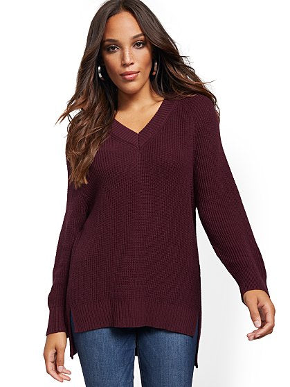 39.95 V-NK SHAKER TUNIC