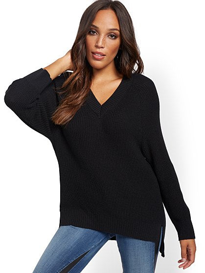 39.95 V-NK SHAKER TUNIC
