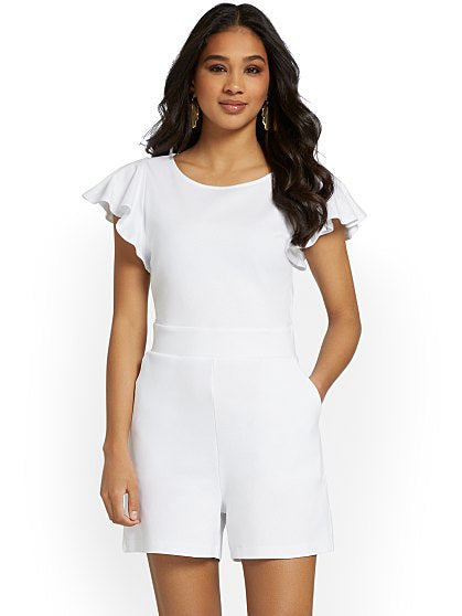 59.95 RUFFLE SLV JUMPSUIT