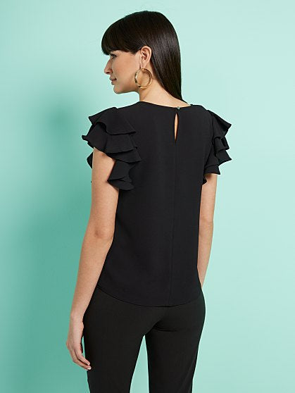49.95 RUFFLE SLV TOP