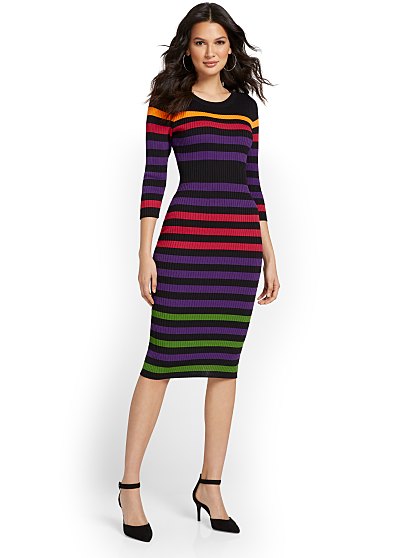 99.95 STRIPE SWT DRESS