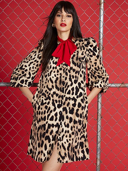 69.95 LEOPARD BOW DRESS