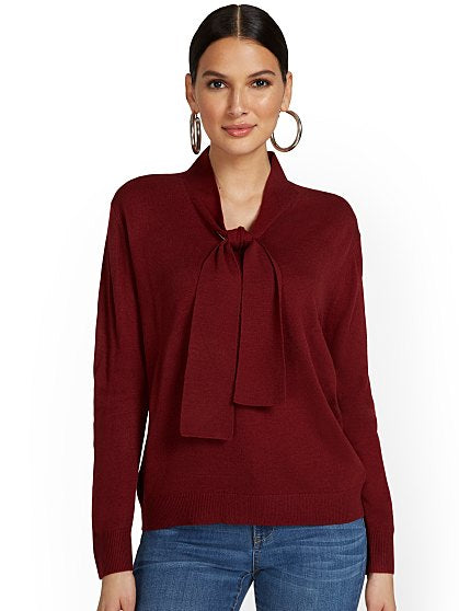 49.95 TIE FRONT PULLOVER
