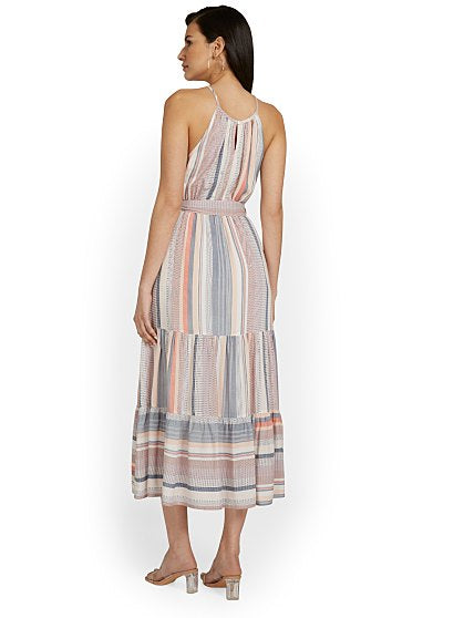 99.95 PRINTED STRIPE MAXI