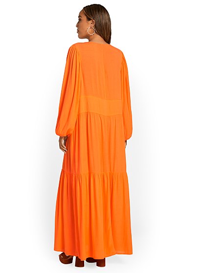 89.95 V NECK FLOWY MIDI