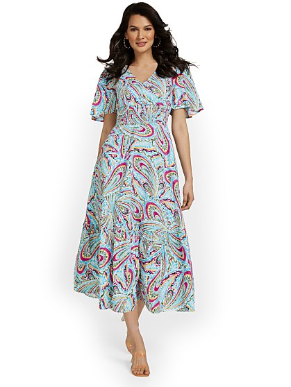 99.95 SMOCKED WAIST MIDI