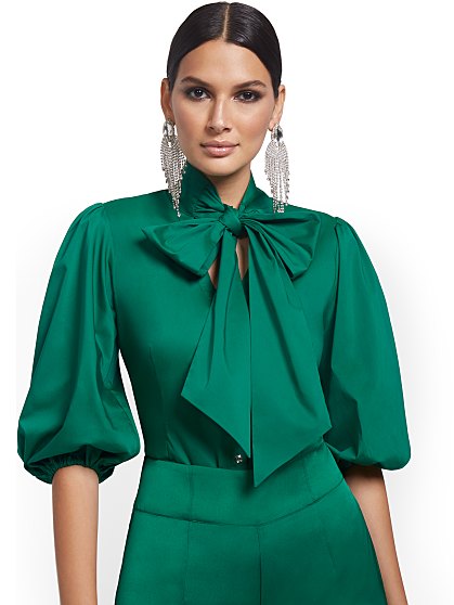 59.95 BOW STRETCH SHIRT