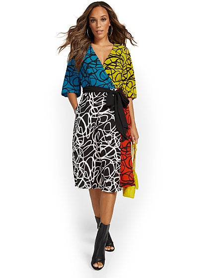 89.95 COLORBLCK WRAP DRS