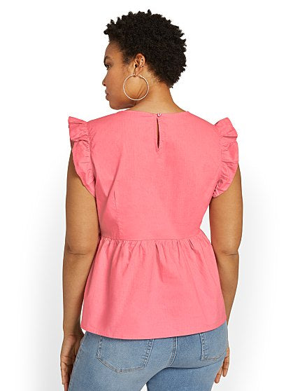 49.95 FLUTTER VNECK TOP