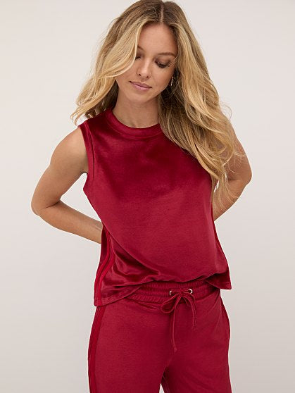 29.95 VELOUR TANK RED STR