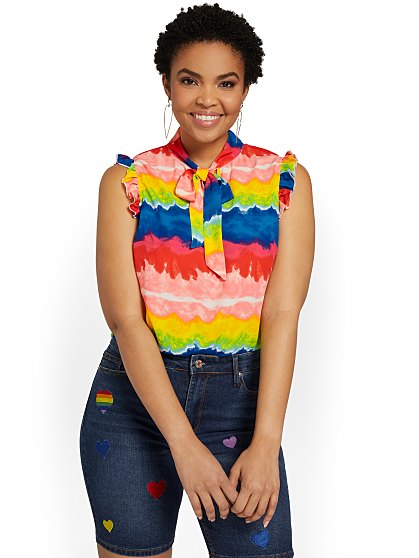 44.95 KI BOW NECK TOP PRT