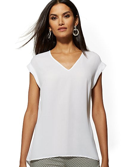 36.95 SPLIT BK TEE SOLID