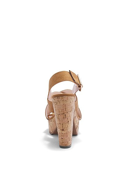CRISS CROSS CORK HEEL