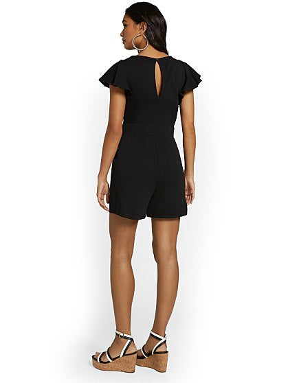 59.95 RUFFLE SLV JUMPSUIT