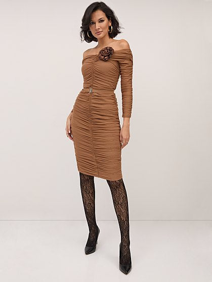 79.95 OTS RUCHED DRESS