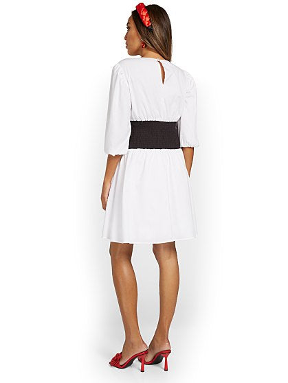 79.95 CORSET POPLIN DRESS