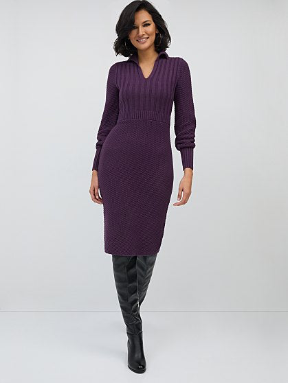 89.95 COLLARED SWT DRESS