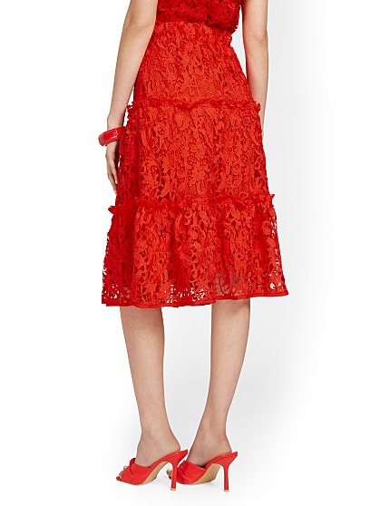 109.95 LACE TIERED SKIRT
