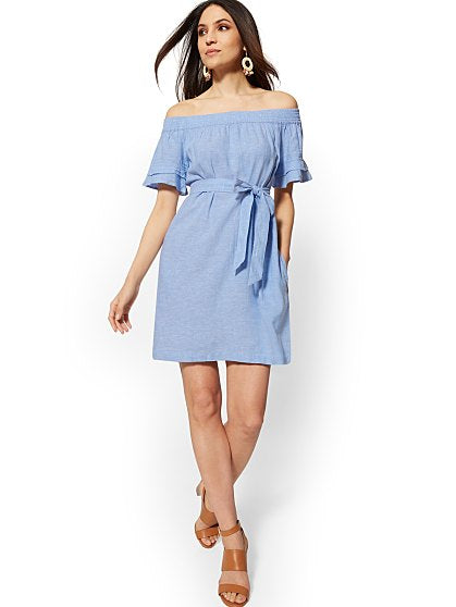 54.95 OFF SHLDR LN DRESS