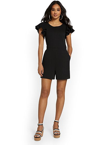 59.95 RUFFLE SLV JUMPSUIT