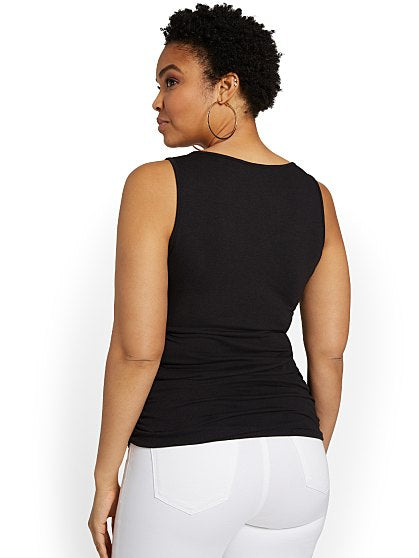 39.95 VNECK BANDED BTM