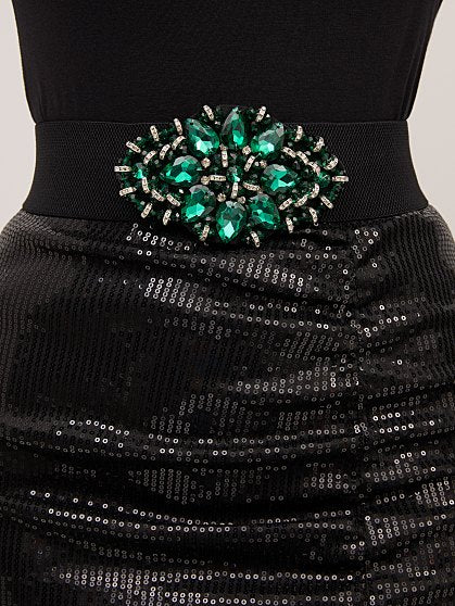 34.95 GLITZY BUCKLE STRCH