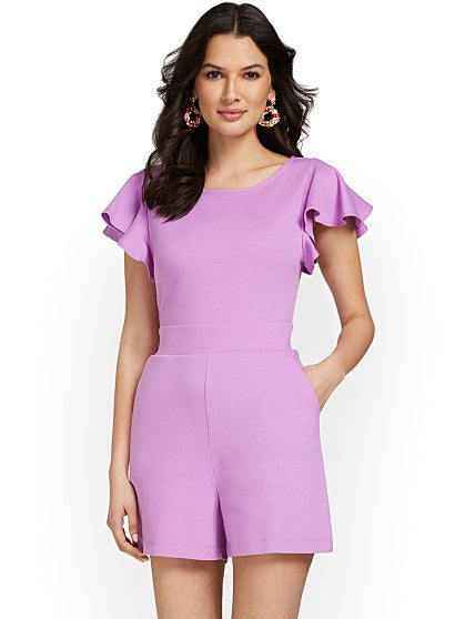 59.95 RUFFLE SLV JUMPSUIT
