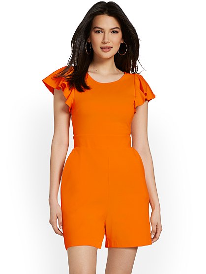 59.95 RUFFLE SLV JUMPSUIT