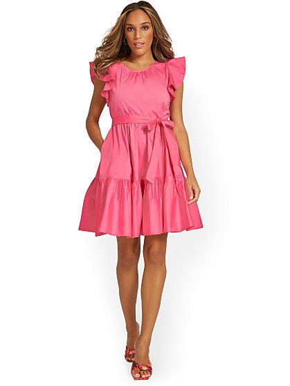 69.95 POPLIN RUFFLE SLV