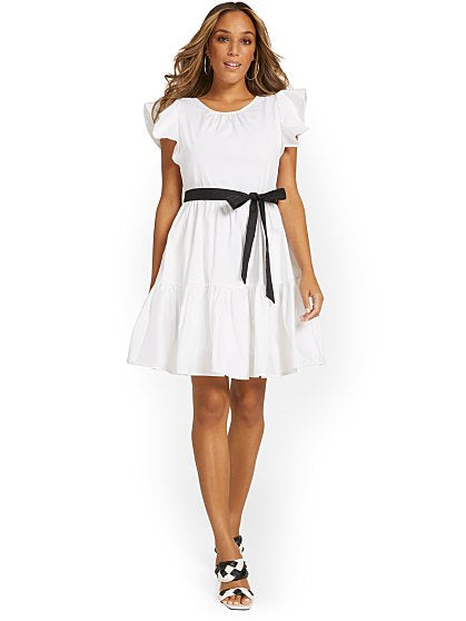 69.95 POPLIN RUFFLE SLV
