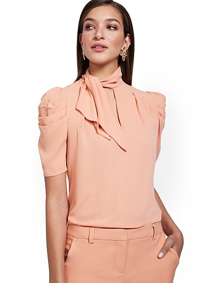 49.95 TIE NECK BLOUSE