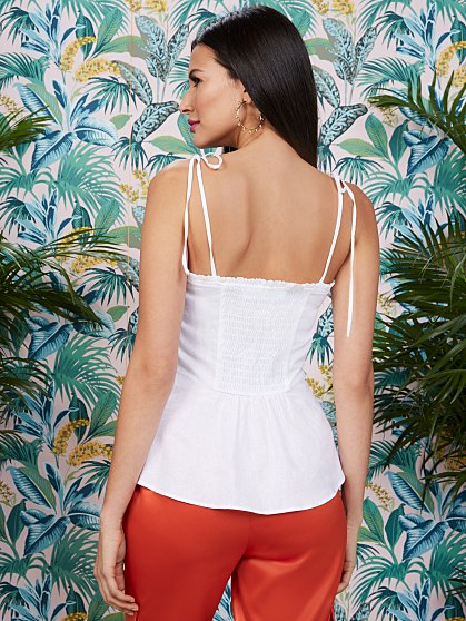 64.95 TIE SLV PEPLUM TOP