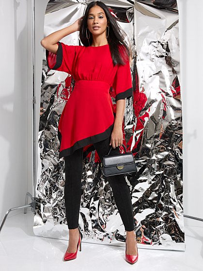 54.95 ASYM TUNIC W TIPING