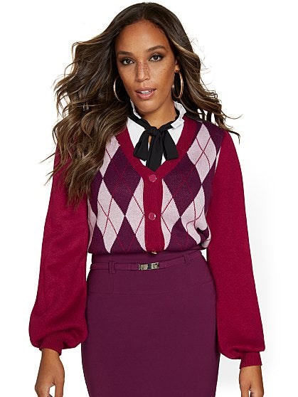59.95 ARGYLE CARDIGAN