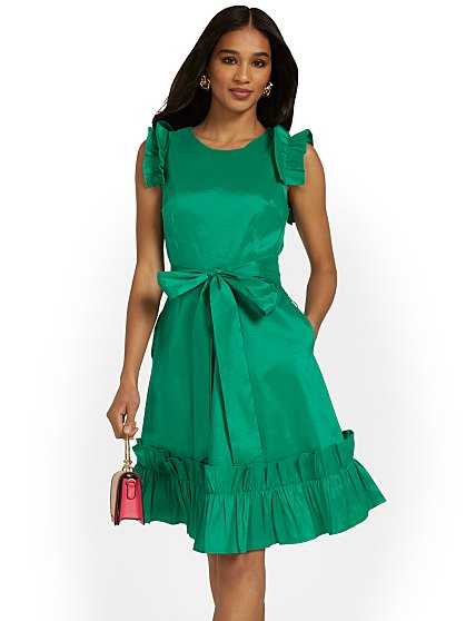 89.95 RUFFLE SLV BELTED