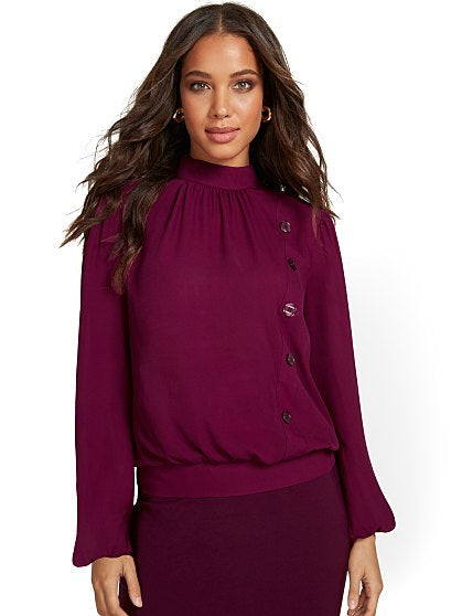 49.95 T SIDE BTTN BLOUSE