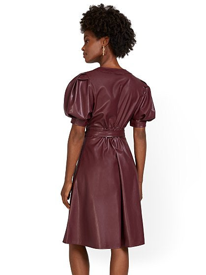 89.95 PU WRAP DRESS