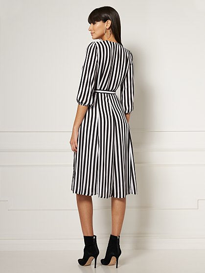 89.95 STRIPE WRAP DRESS